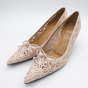 Stuart Weitzman Blush Pink Bow Heels Sz 7